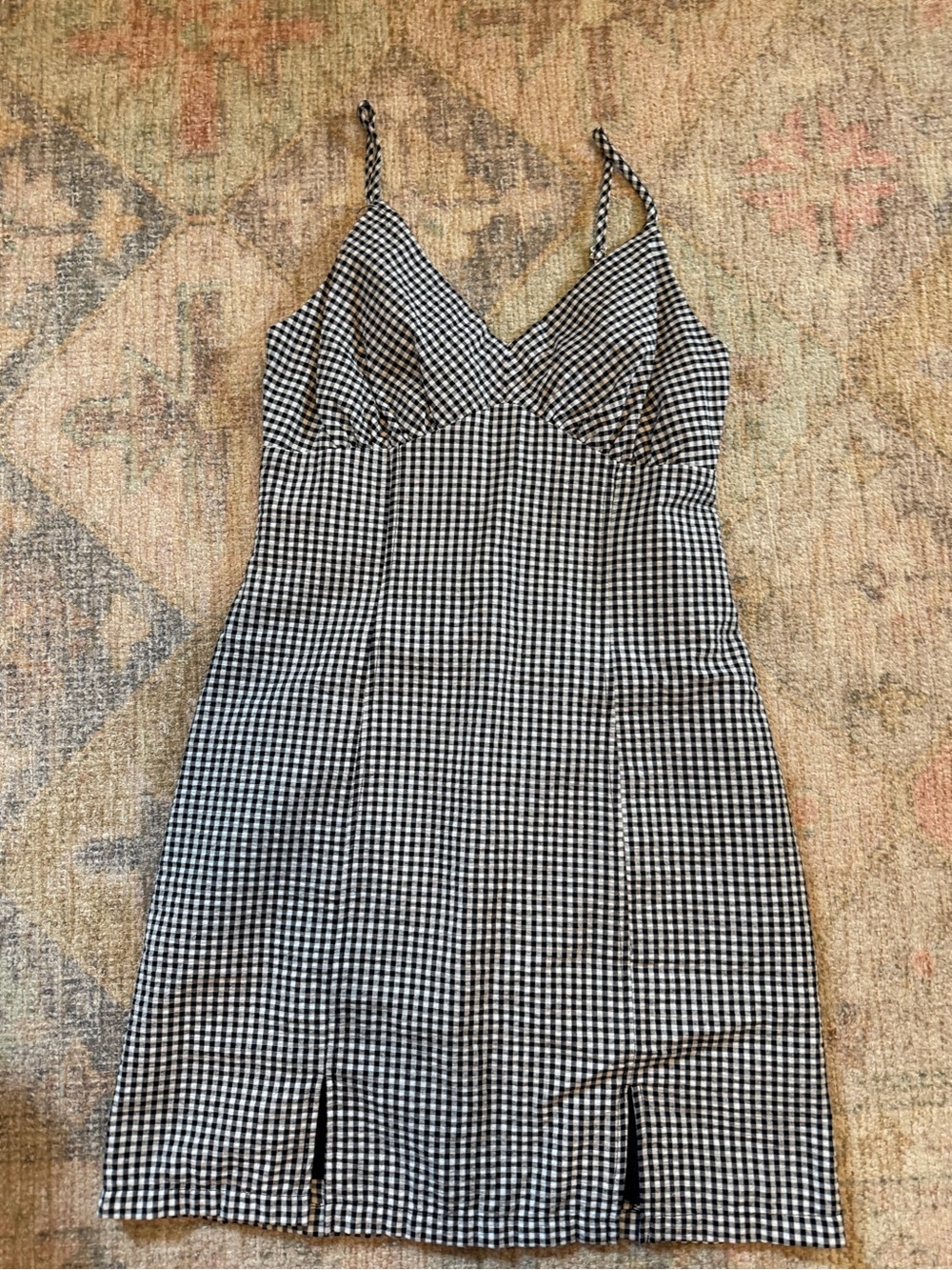 Black and White Gingham mini dress